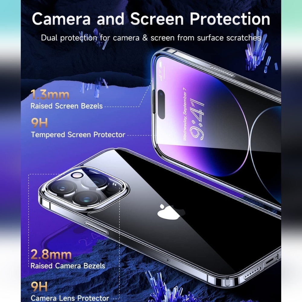Humixx [5 in 1 for , with 2X Screen Protector + 2X L/ Color: Clear